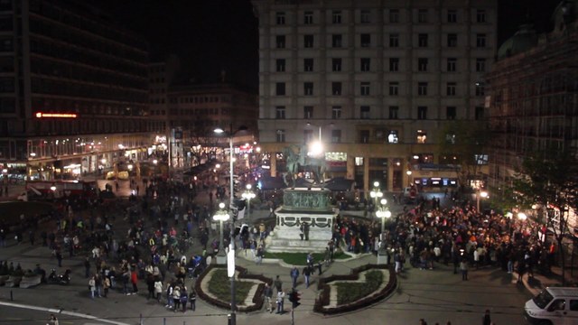 Belgrade Earth Hour 2014 Trg