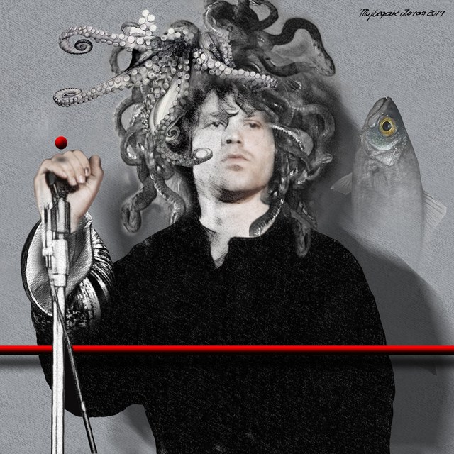 Jim Morrison - slika Zorana Mujbegovića